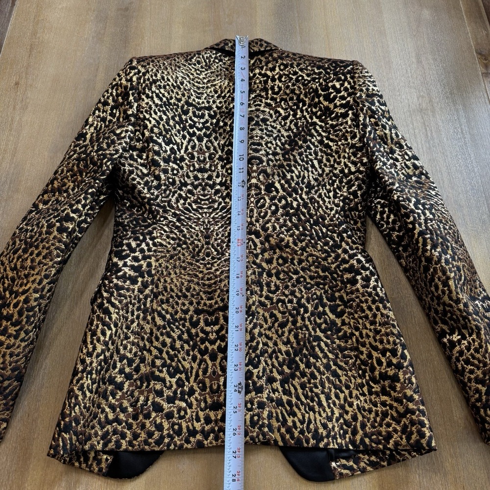 Dsquared2 Runway Tuxedo Blazer Leopard Brocade Metallic US 2, XS - Picture 11 of 16